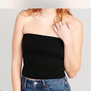 Old Navy Black Strapless Crop Top